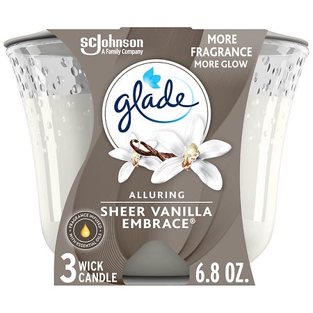 Glade 3 Wick Candle Sheer Vanilla Embrace