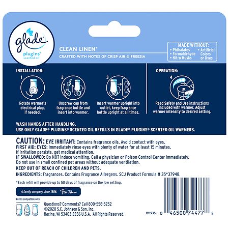 Glade Scented Oil Refills Clean Linen