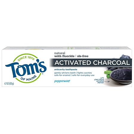 Tom's of Maine Charcoal Anticavity Toothpaste Peppermint