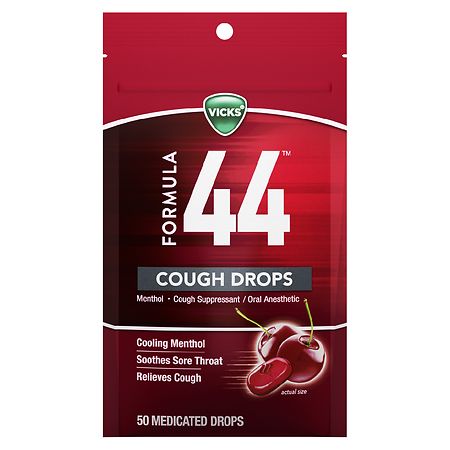 Vicks Formula 44 Cough Drops Cherry
