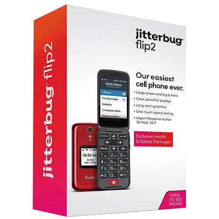Lively Jitterbug Flip2 Phone for Seniors Red