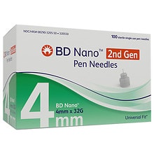 BD Ultra-Fine 31G (0.25mm) 3/16in (5mm) U100 Mini Pen Needles