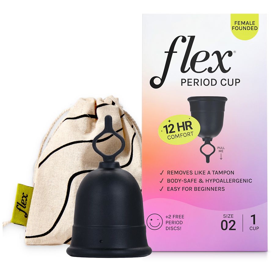 FLEX Menstrual Cup Full, Size 02 Black