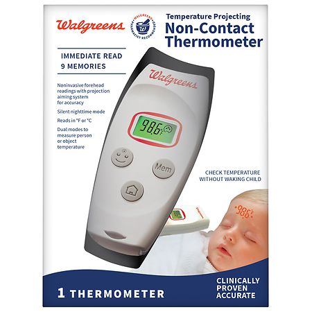 Walgreens Temperature Projecting Non-Contact Thermometer Reads