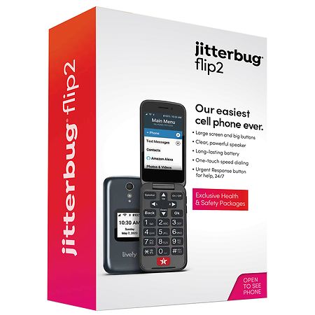 Great Call Jitterbug Flip2 Phone for Seniors Graphite