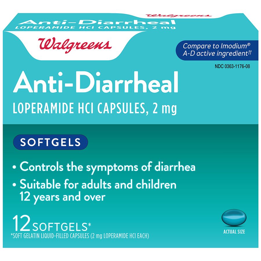 Walgreens AntiDiarrheal Softgels 12.0ea Walgreens