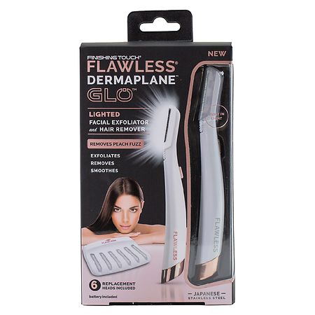 Finishing Touch Flawless Facial Exfoliator, Lighted, Dermaplane Glo