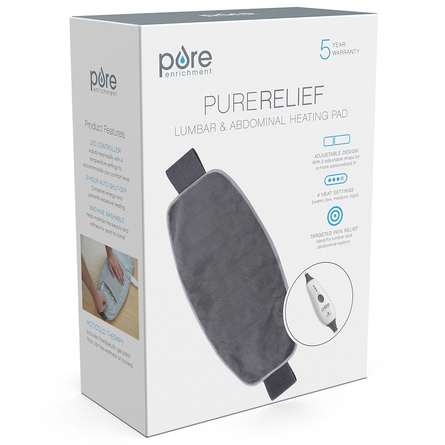 Pure Enrichment Pure Relief Heating Pad, Lumbar & Abdominal, Pure Relief