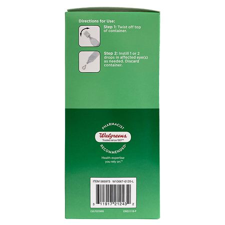 Walgreens Lubricant Preservative Free Eye Drops