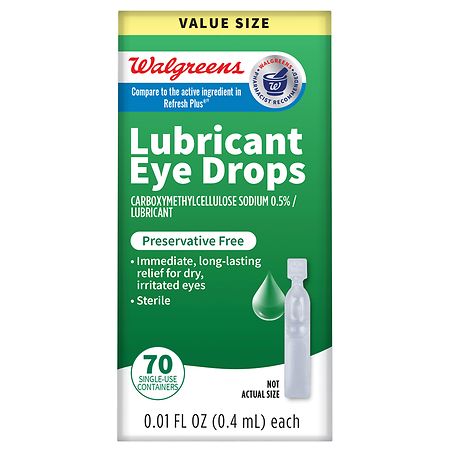 Walgreens Lubricant Preservative Free Eye Drops