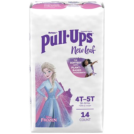 Pull-Ups New Leaf Girls' Potty Training Pants 4T-5T (38-50 lbs), 14 ct -  Pay Less Super Markets