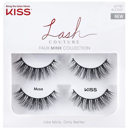 Kiss Lash Couture Lash, Faux Mink Collection, Like Mink, Only Better - 2 pair