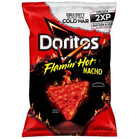 Doritos Flamin' Hot Nacho Tortilla Chips, 210g/7.4 oz., Bag, {Imported from  C