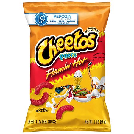  Cheetos Flamin' Hot Puffs Cheese, 8 Oz