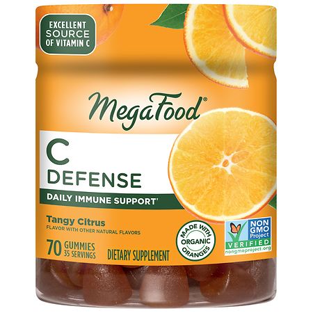 MegaFood C Defense Daily Immune Support Gummies Tangy Citrus
