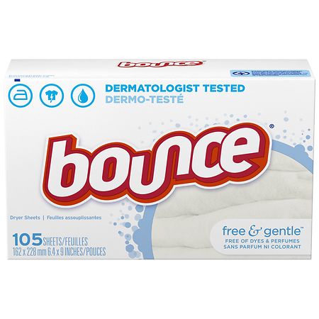 Bounce Fabric Softener Dryer Sheets, Free & Gentle