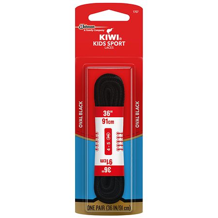 Kiwi Kids Sport Oval Laces 36 Inches Black