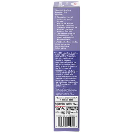Walgreens One Step Pregnancy Test