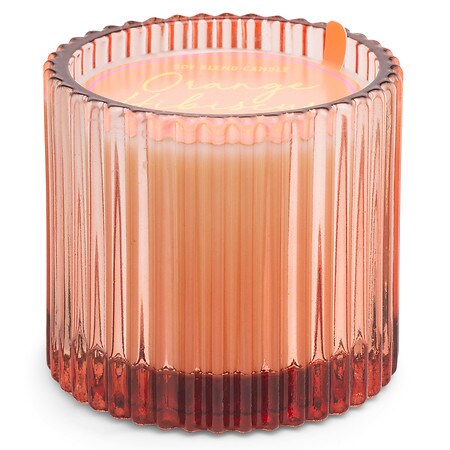 Complete Home Everyday Jar Candle, 10 oz Orange Hibiscus, 10 oz Coral