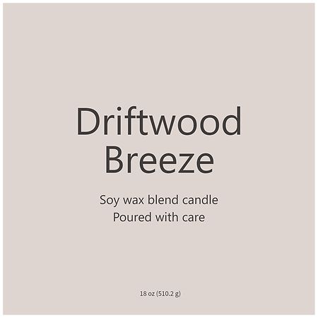 Modern Expressions Soy Wax Blend Candle Driftwood Breeze, 15 oz Beige