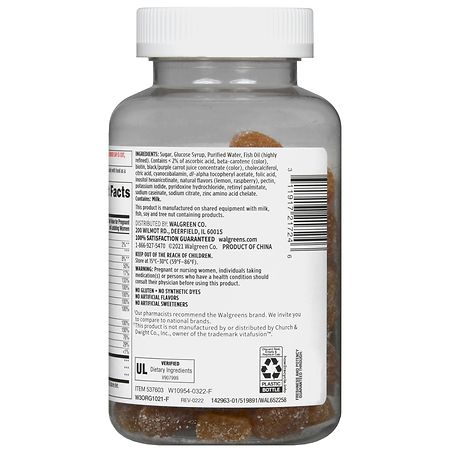 Walgreens Prenatal Gummies Natural Raspberry and Lemonade