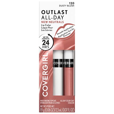CoverGirl Outlast All Day Lip Color with Top Coat Dusty Blush 120