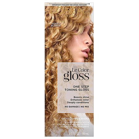 L'Oreal Paris Le Color Gloss One Step In-Shower Toning Gloss. Boosts Shine, Enhances Color, Deeply Conditions Honey Blonde
