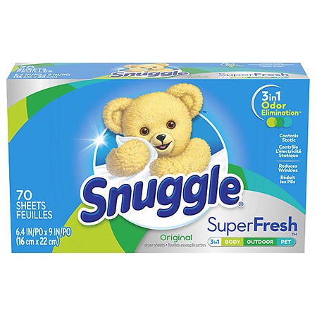 Snuggle Plus Super Fresh Fabric Softener Dryer Sheets Original