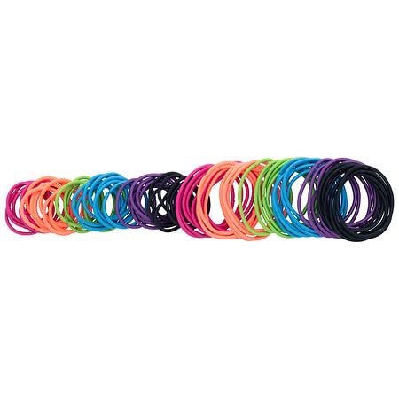 Scunci No Damage Elastic Hair Bands in Small & Large Sizes Bright Colors