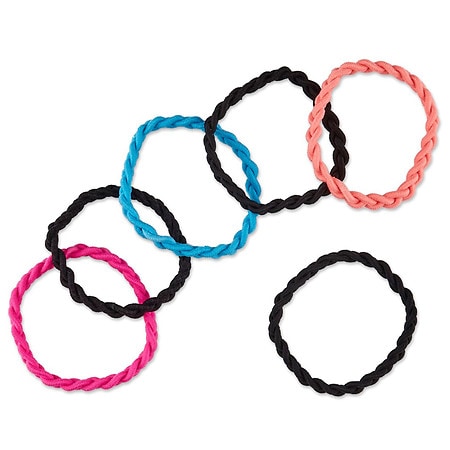 Scunci No Damage 3x Stronger Braided Elastic Hair Bands Multi-Colors