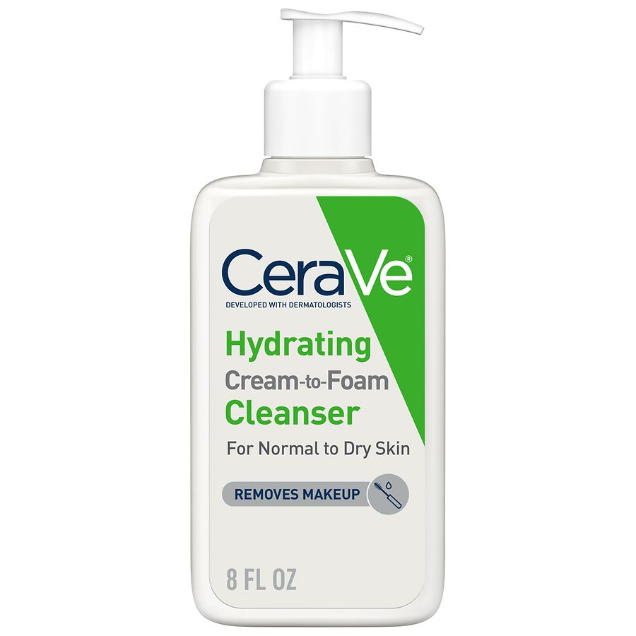 CeraVe Hydrating Cream-to-Foam Face Cleanser, Normal to Dry Skin Walgreens