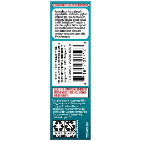 Walgreens EarAche Drops 0.33 FL Oz (10mL)