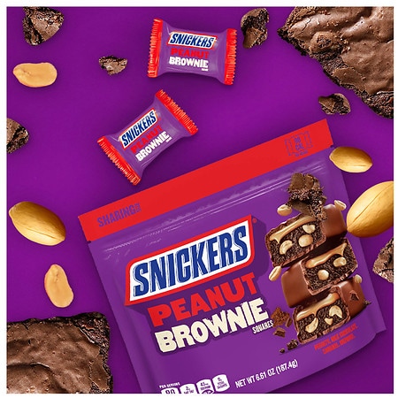 Snickers Peanut Brownie Squares Share Size Chocolate Candy Bar