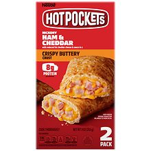 Hot Pockets Crispy Crust Frozen Sandwiches Hickory Ham & Cheddar ...