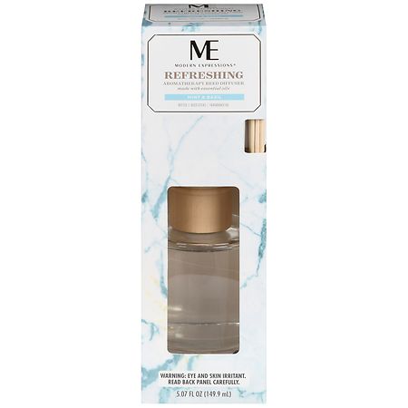 Modern Expressions Refreshing Aromatherapy Reed Diffuser Mint & Basil