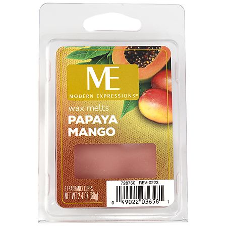 Mango & Papaya Scented Wax Melts 2 Pack With FREE SHIPPIING Tropical Scented  Soy Wax Cubes Compare to Scentsy® Bars Free Shipping 