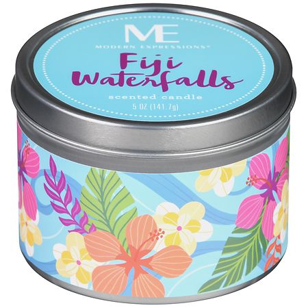 Modern Expressions Scented Candle Fiji Waterfalls Silver