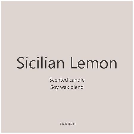Modern Expressions Scented Candle Sicilian Lemon Silver