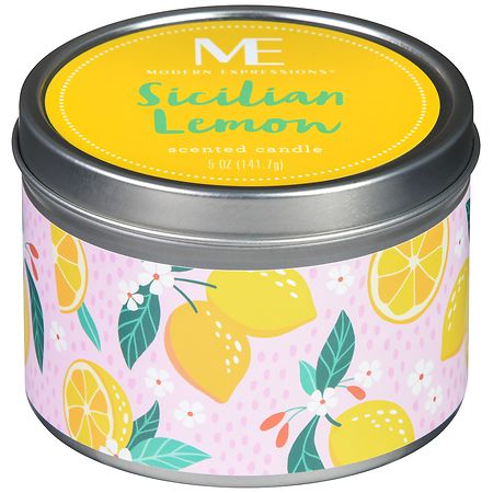 Modern Expressions Scented Candle Sicilian Lemon Silver