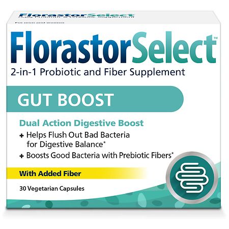 Florastor Daily Probiotic and Prebiotic Supplement Capsules