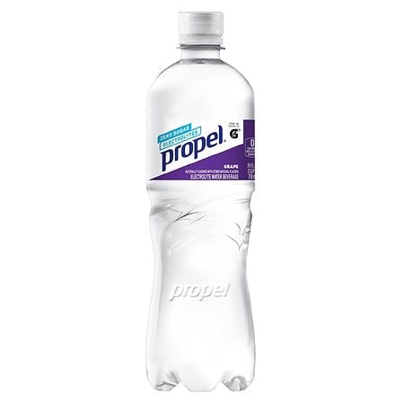 ((Use By 09/25/2023))Propel Grape Water Beverage 24 Fluid  Ounce Plastic Bottle  12 Count 