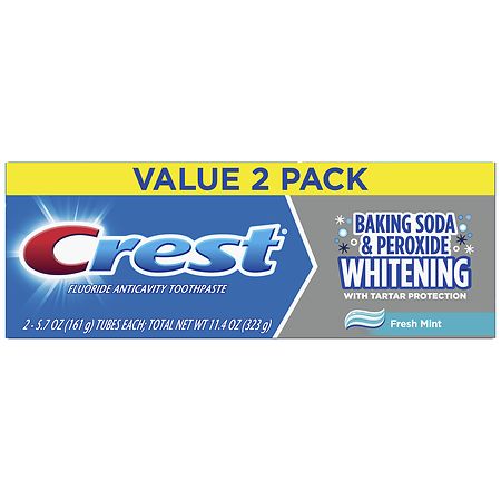 Crest Cavity & Tartar Protection Toothpaste, Whitening Baking Soda & Peroxide