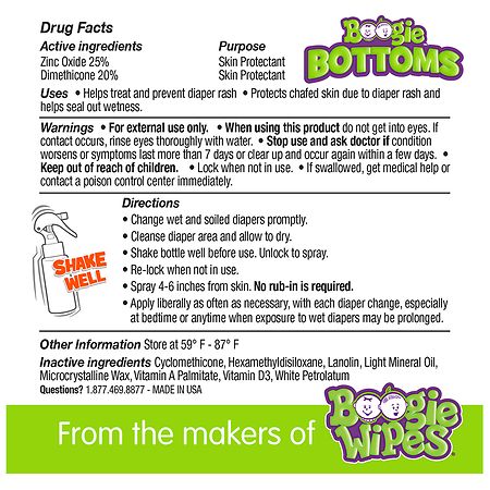 Boogie Bottoms No-Rub Diaper Rash Spray
