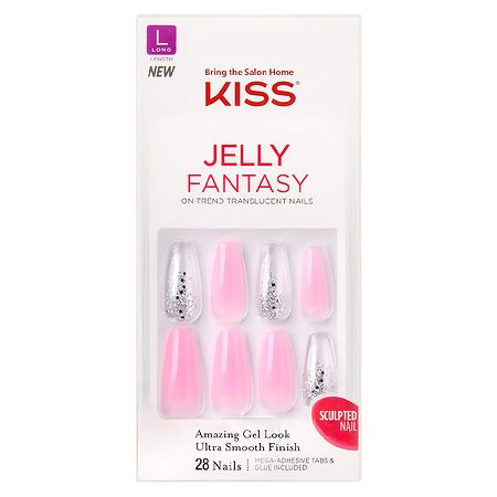 Kiss Jelly Fantasy Ready-to-Wear Translucent Nails, Sweatpants | Walgreens