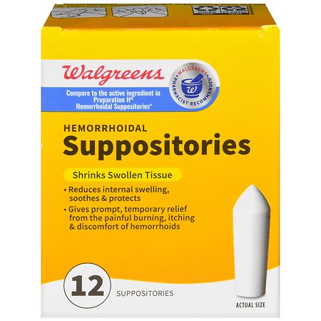 Walgreens Hemorrhoidal Suppositories 12.0ea