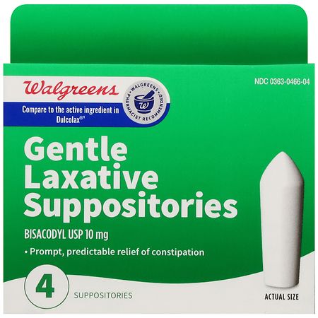 Walgreens Gentle Laxative Suppositories (4 ct)