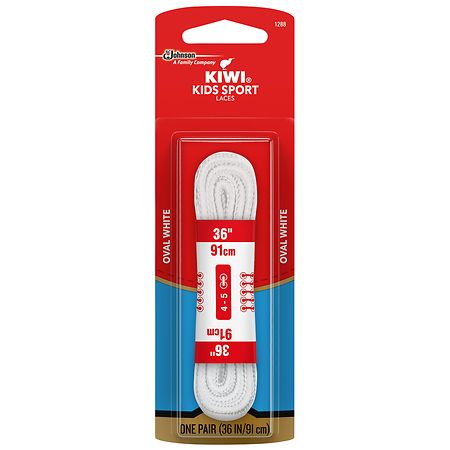 Kiwi Kids Sport Oval Laces 36 Inches White
