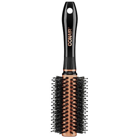 Conair Quick Blow-Dry Round Porcupine Hairbrush Black and Copper