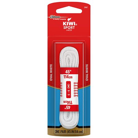 Kiwi Sport Oval Laces 45 Inches White