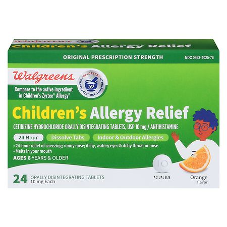 Walgreens Children's Allergy Relief Orally Disintegrating Tablets Orange